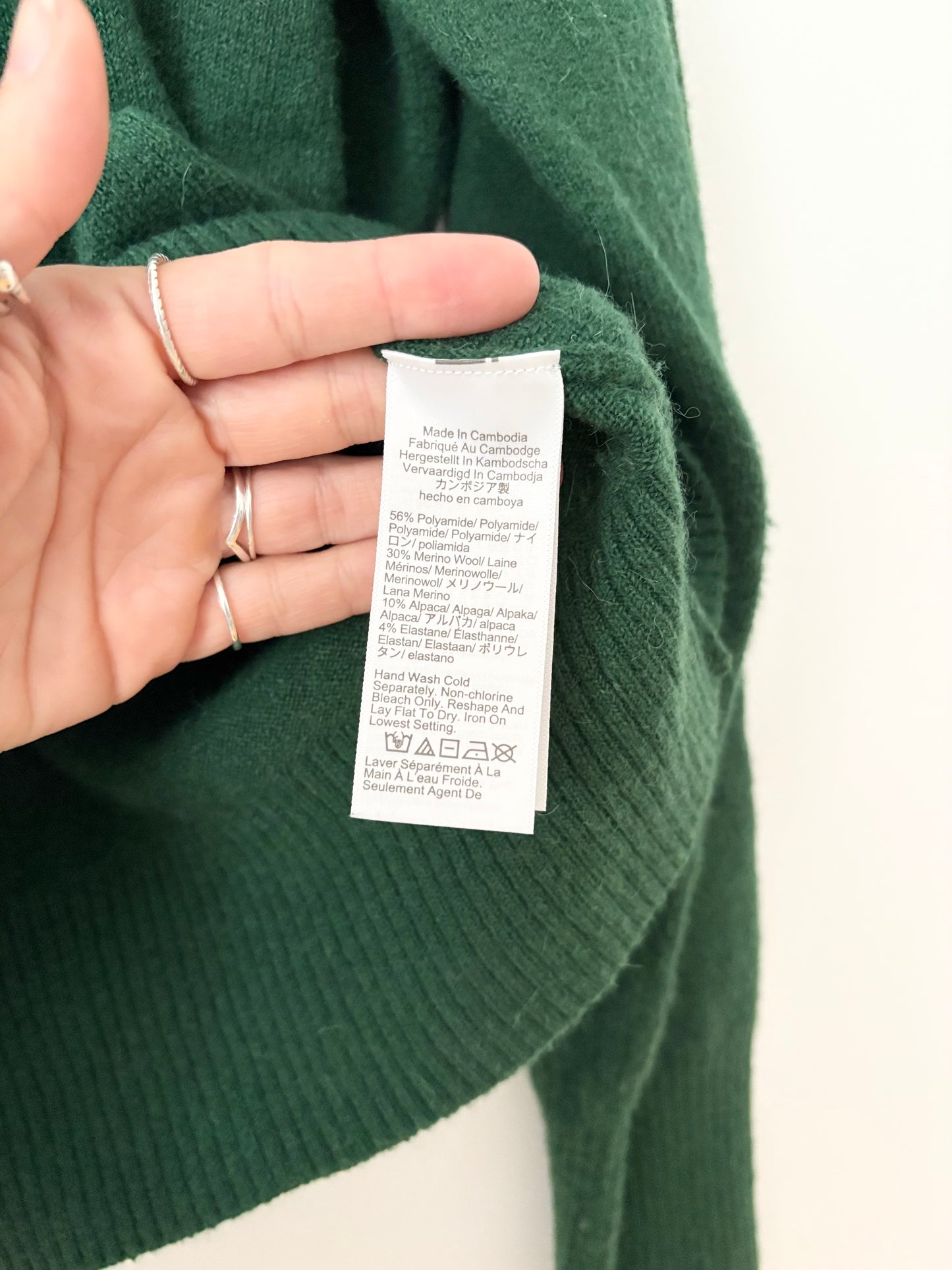 Polo à manches longues J.Crew en laine mélangée, taille M 