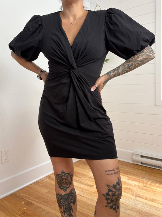 Robe Cinq a Sept Betty à manches bouffantes et nœuds Large