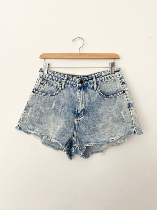 Alexander Wang bite high rise denim shorts W28