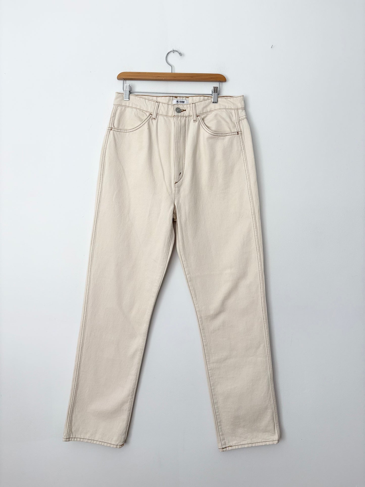 Jeans Redone années 70 taille ultra haute coupe droite W30/31