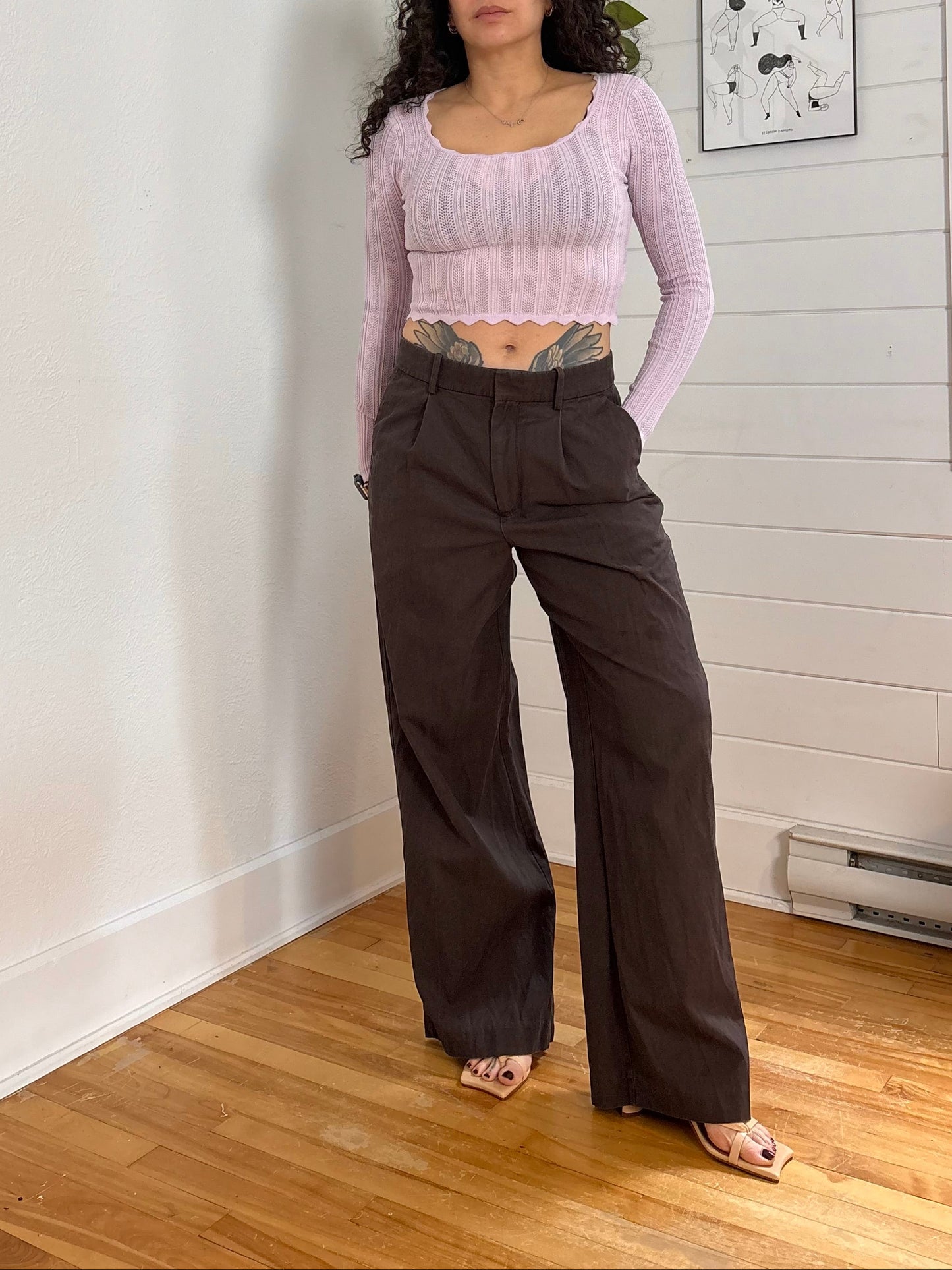 Find me now Layla scallop top  Medium