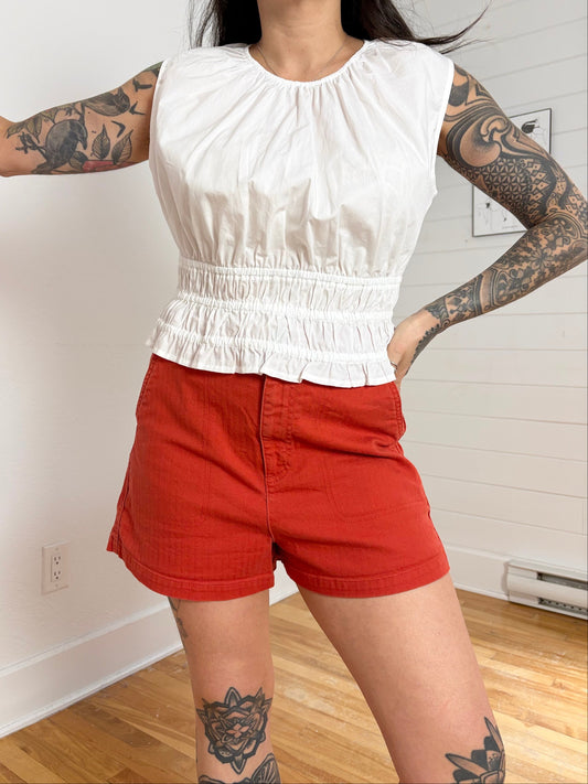 J.Crew Hyacinth top in cotton poplin Small