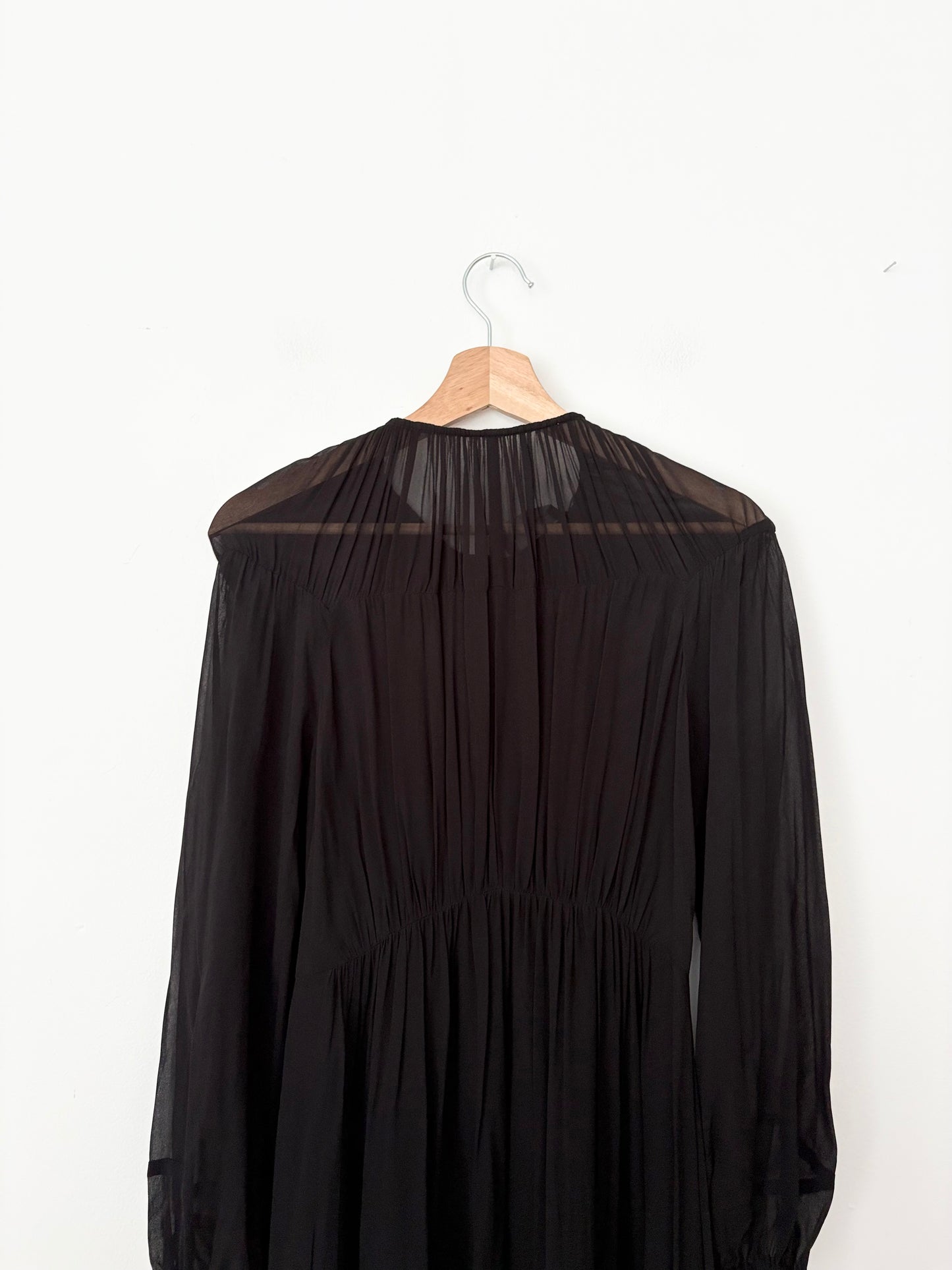 The Kooples pure pleated balloon sleeve mini dress Small