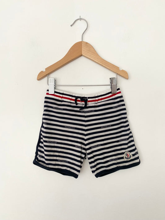 Moncler stripe cotton shorts 18/24 months