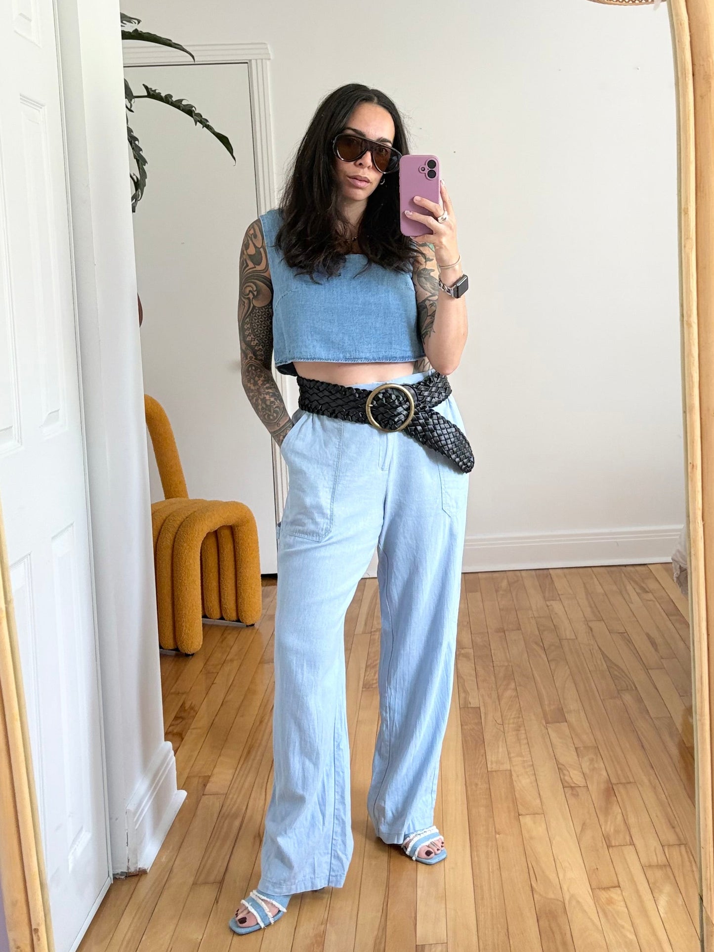 Pantalon utilitaire en lin WAYF Medium