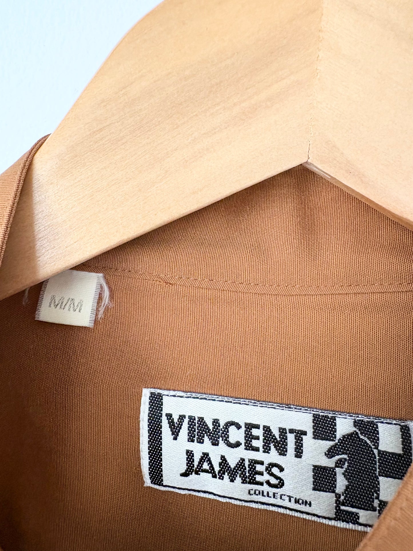 Chemise boutonnée vintage Vincent James, taille M/L
