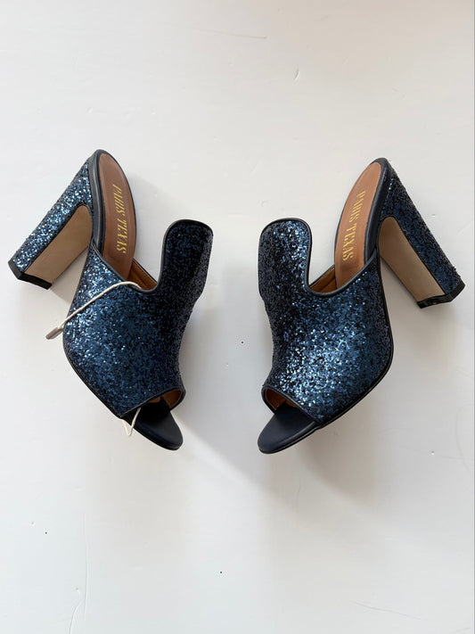 Mules à paillettes Paris Texas à bout ouvert, pointure US6