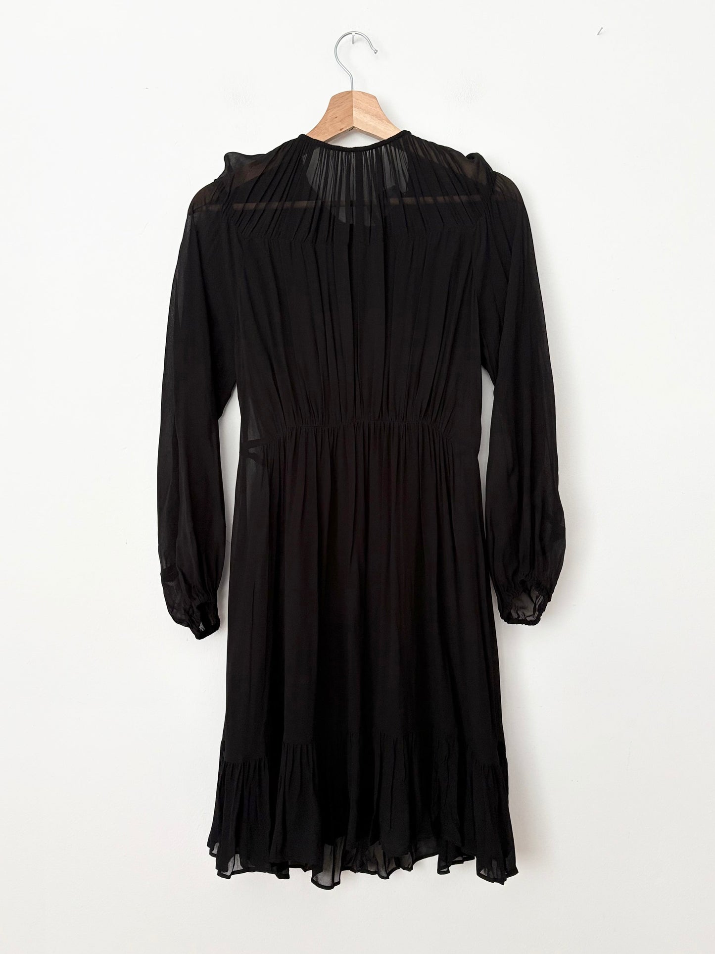 The Kooples pure pleated balloon sleeve mini dress Small