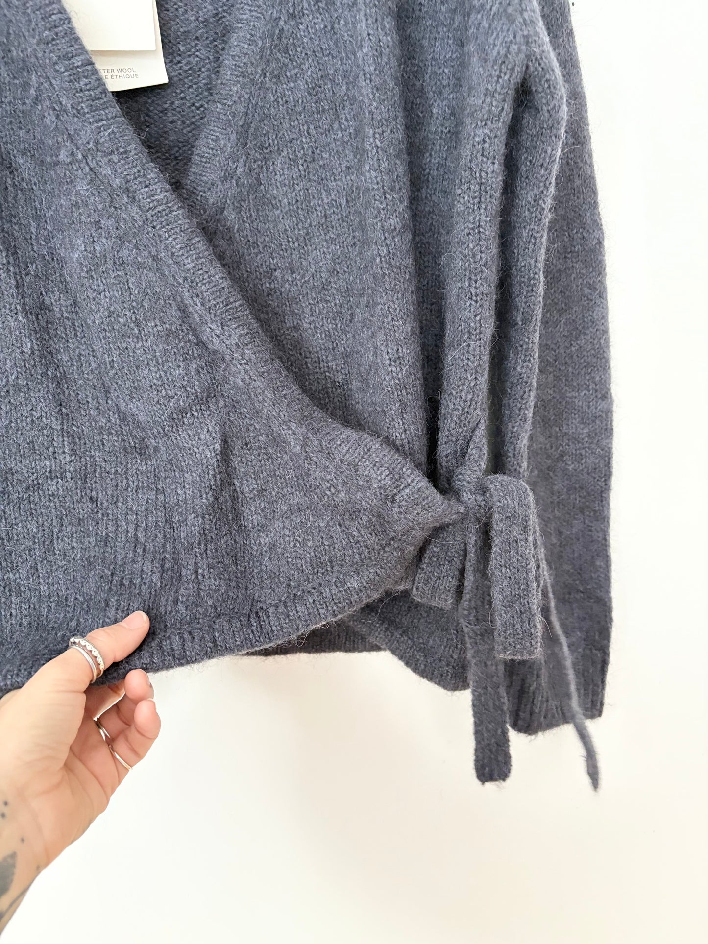 COS wool-alpaca wrap sweater Medium