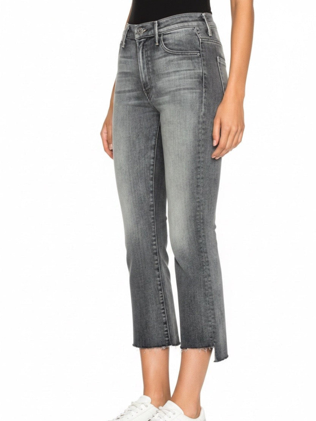 Mother insider crop step fray W27