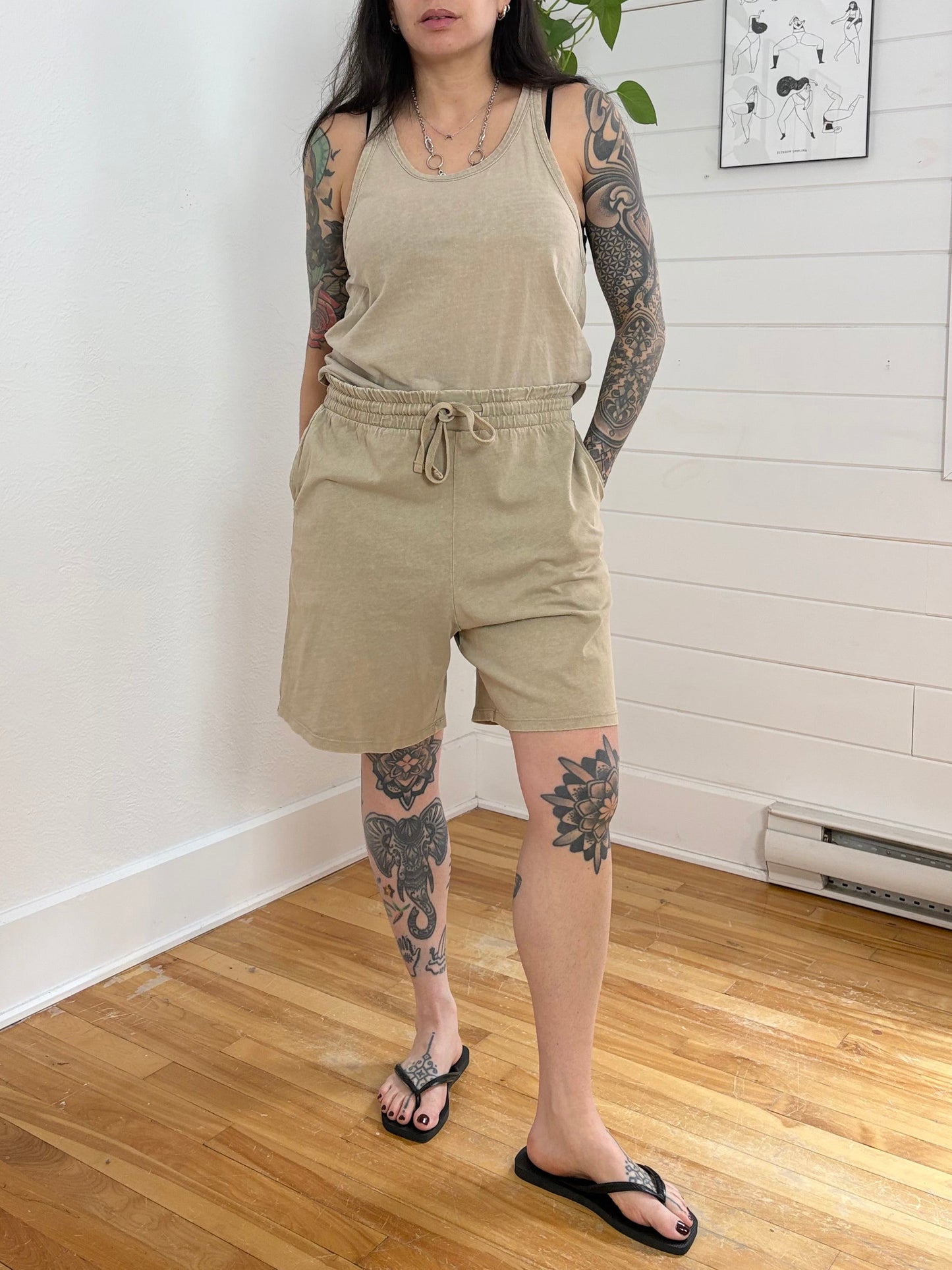 Zara relaxed tank & short set Medium