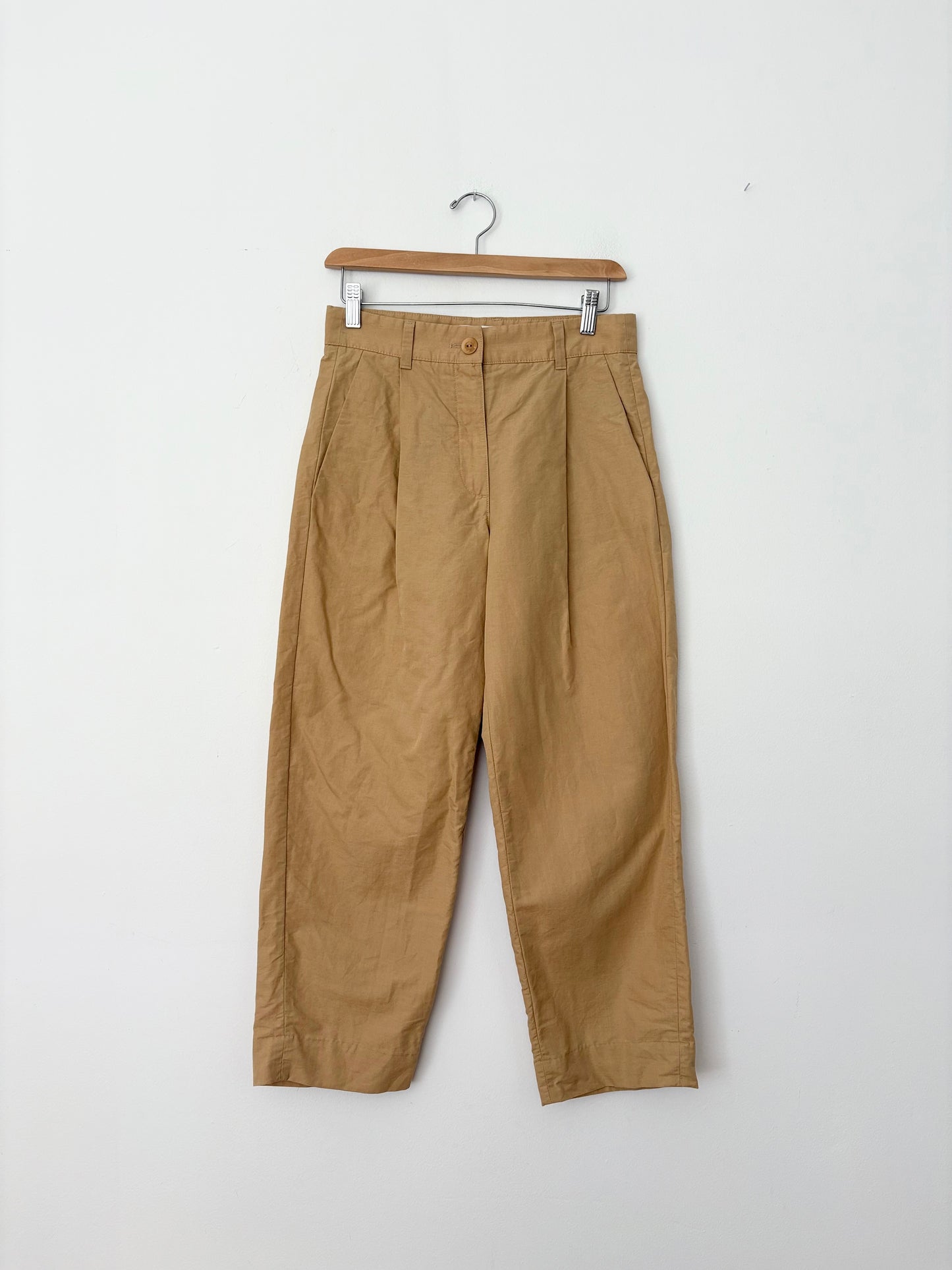 COS linen blend tapered ankle trousers W26/27