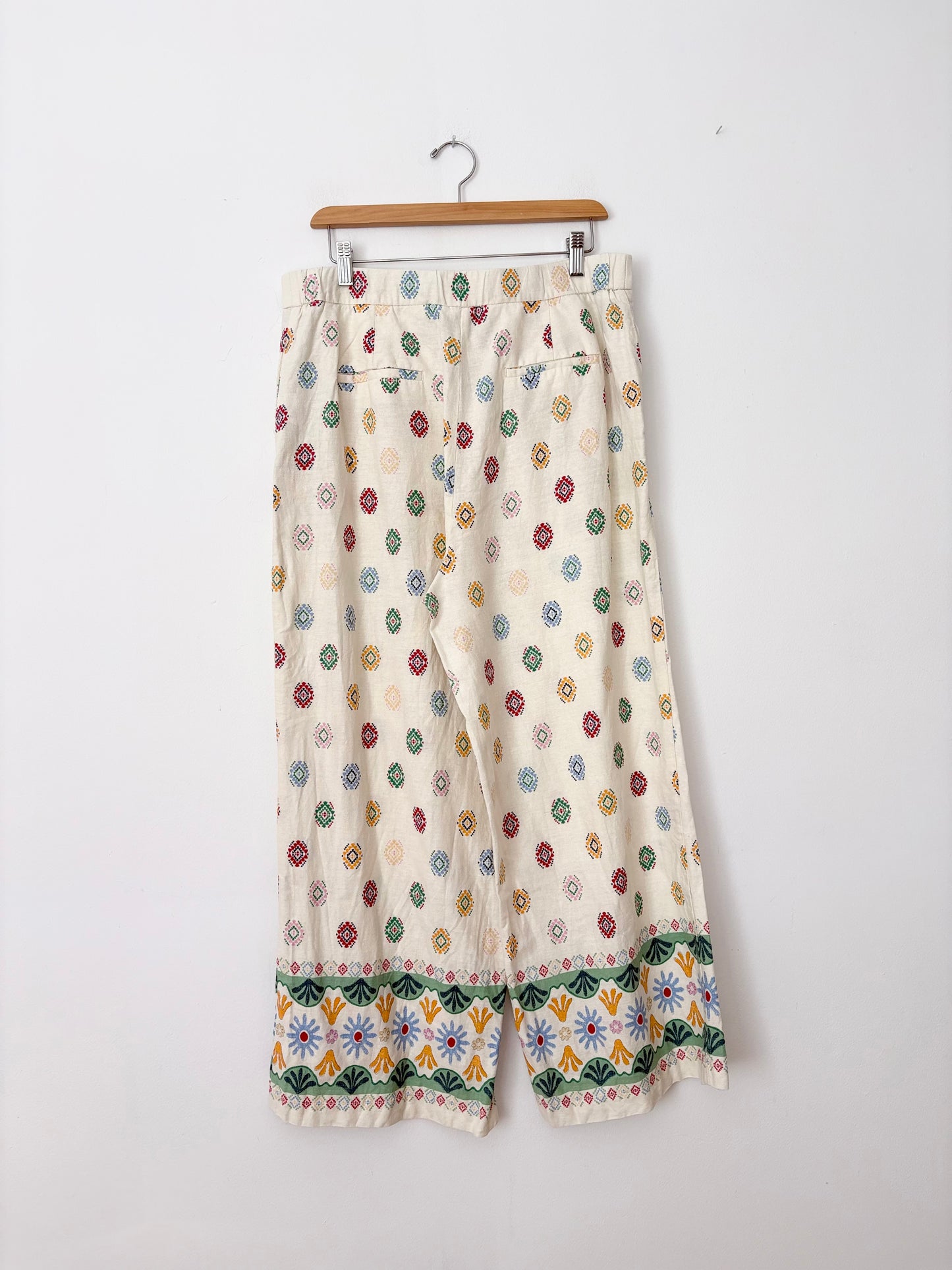 Maison d'Amélie linen blend printed trousers Large
