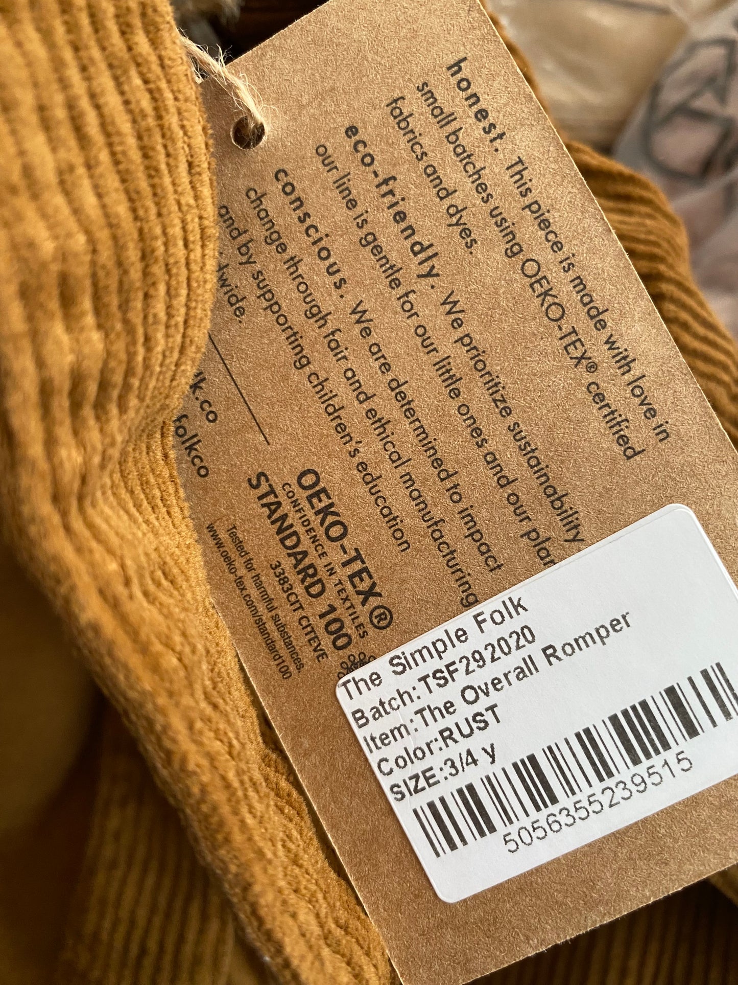 The simple folk the overall romper in rust *Multiple sizes*