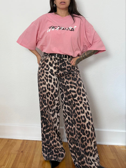 The kooples pink cotton printed T shirt XL/XXL