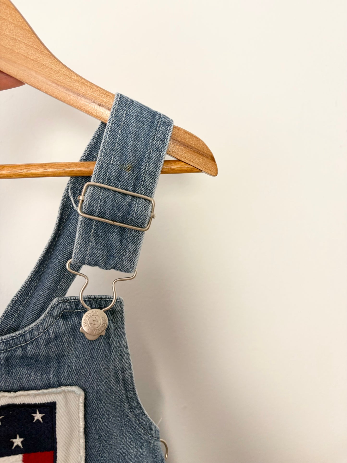 Vintage weebok denim shortalls 5T
