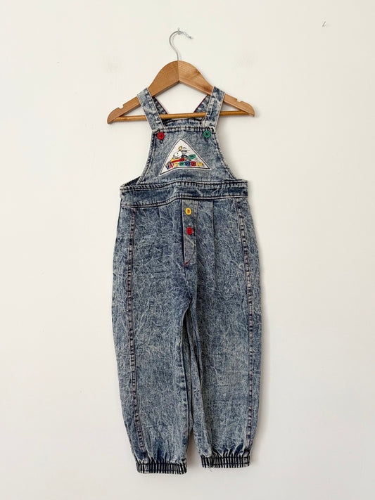 Vintage snoopy bubble overalls 3T