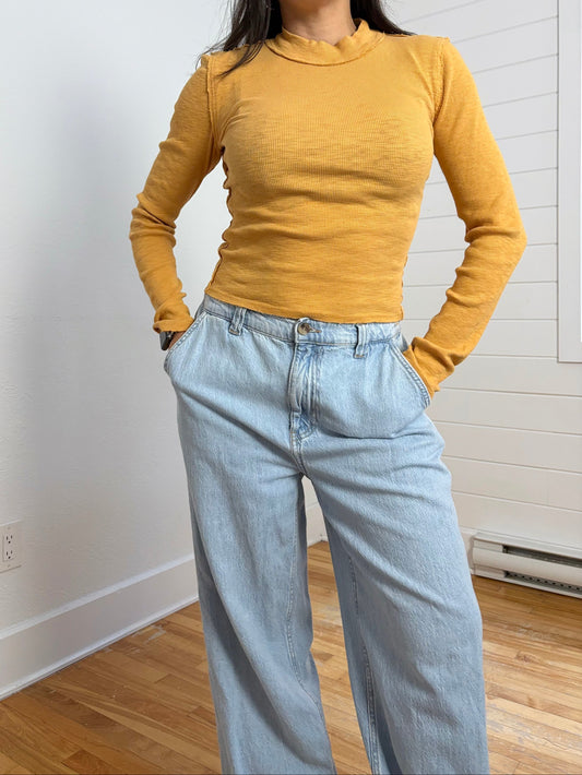 Free People cut-out back long sleeve top Small