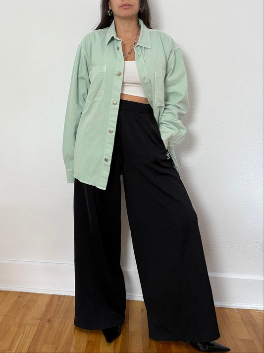 The kooples oversized denim shirt in Mint *Multiple sizes*