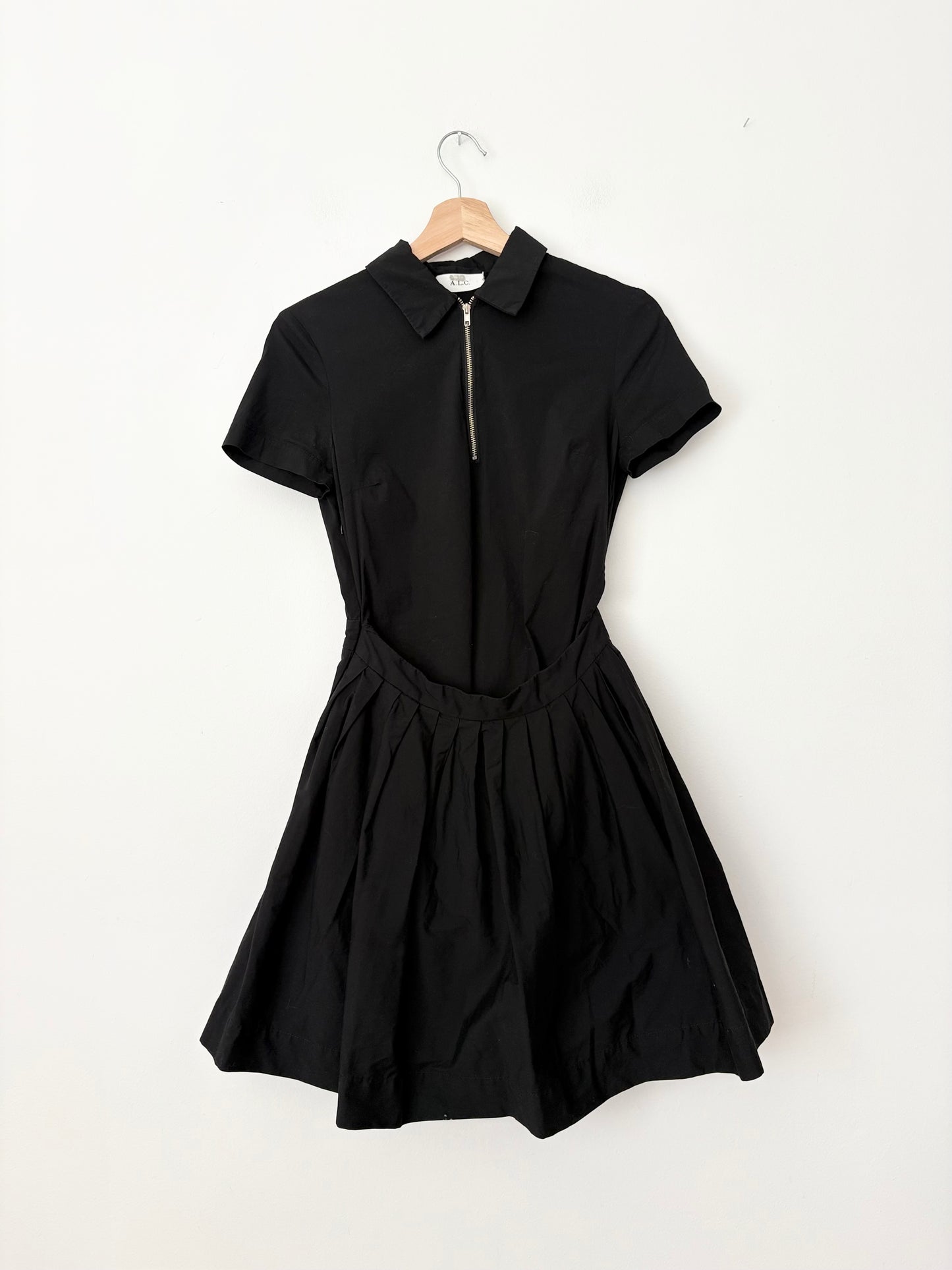 A.L.C zip front pleated dress XS/S