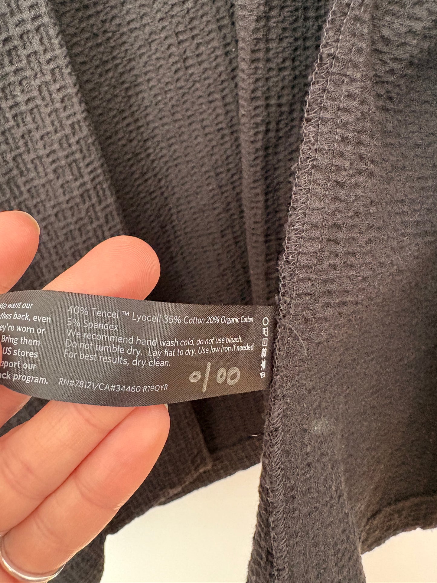 Gilet ouvert en maille gaufrée Eileen Fisher, taille L