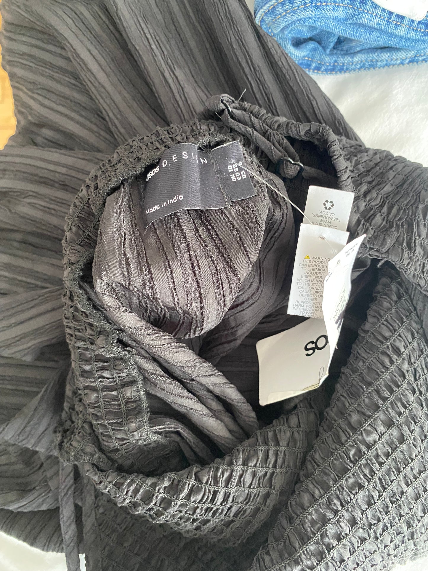 Robe longue à volants et smocks ASOS Medium