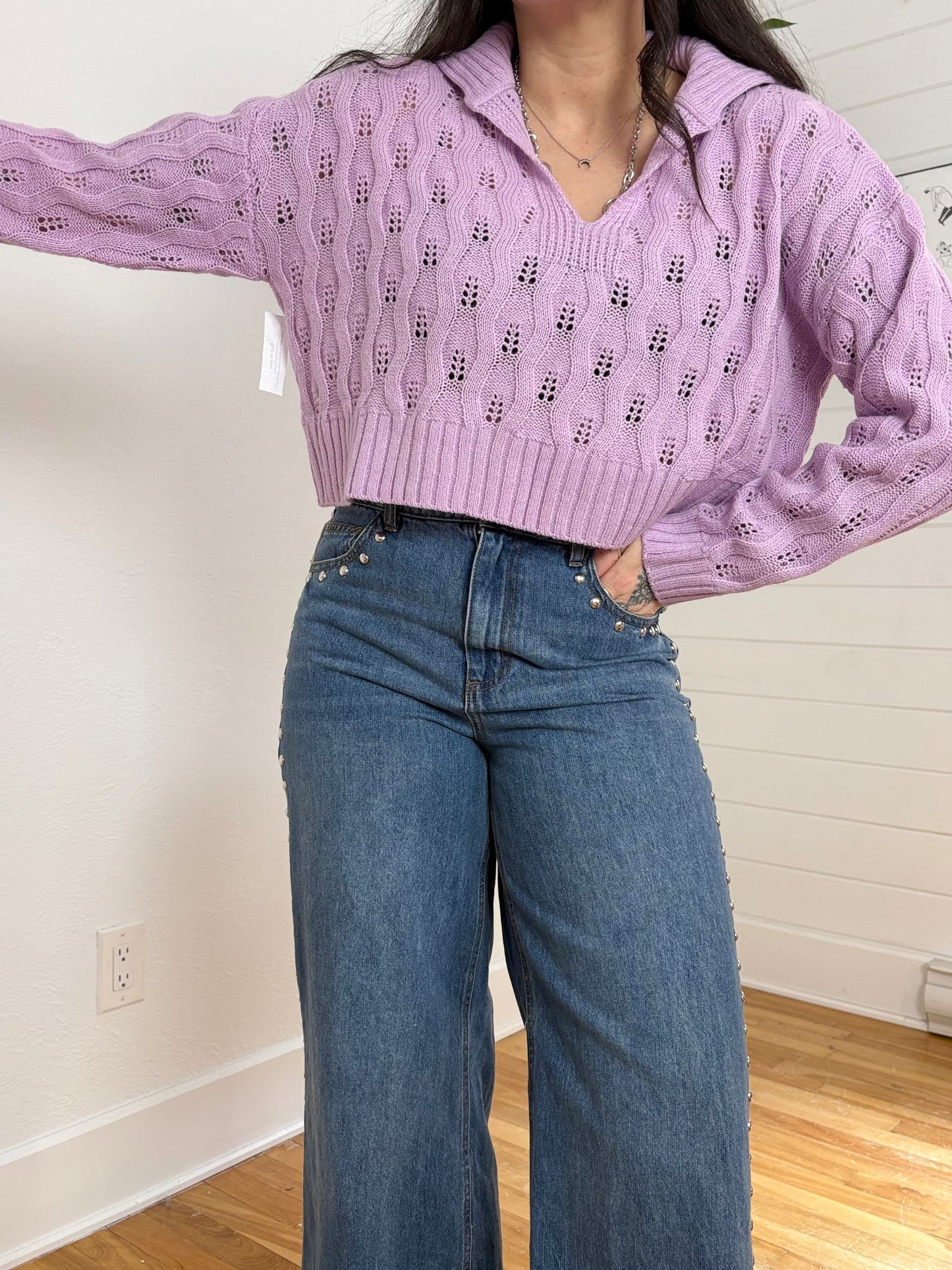 Find me now Cher knit top Small
