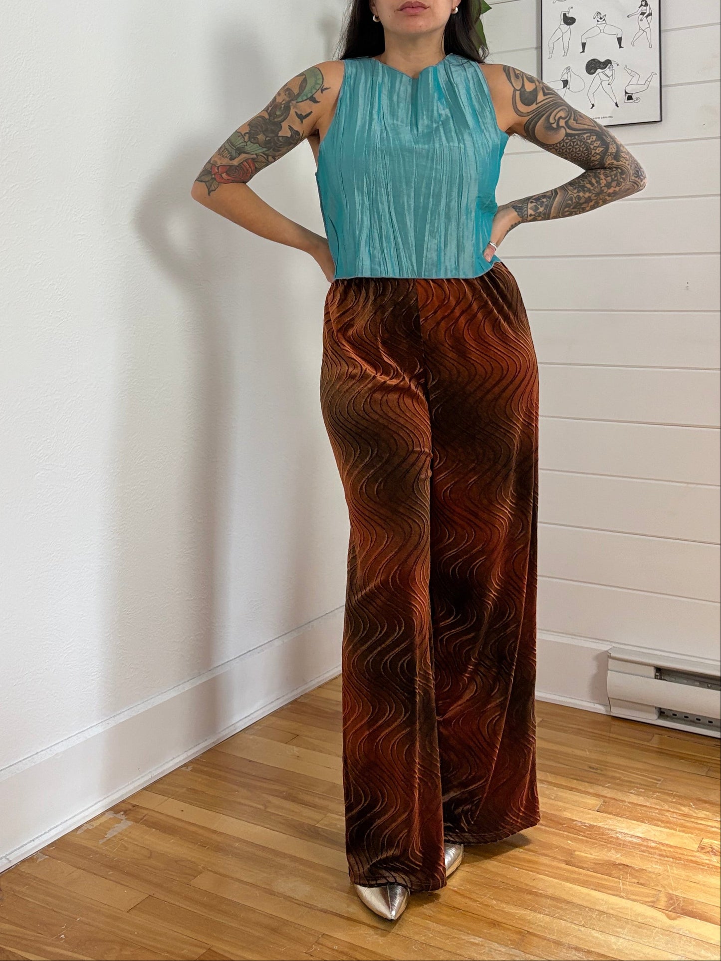 Urban Renewal pleated shimmer tank Medium