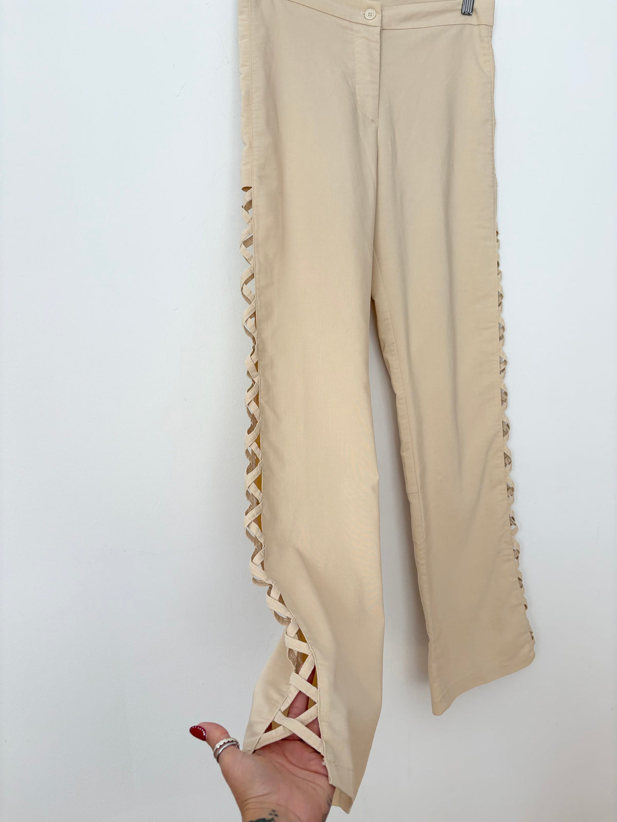Vintage flare criss cross pants S/M