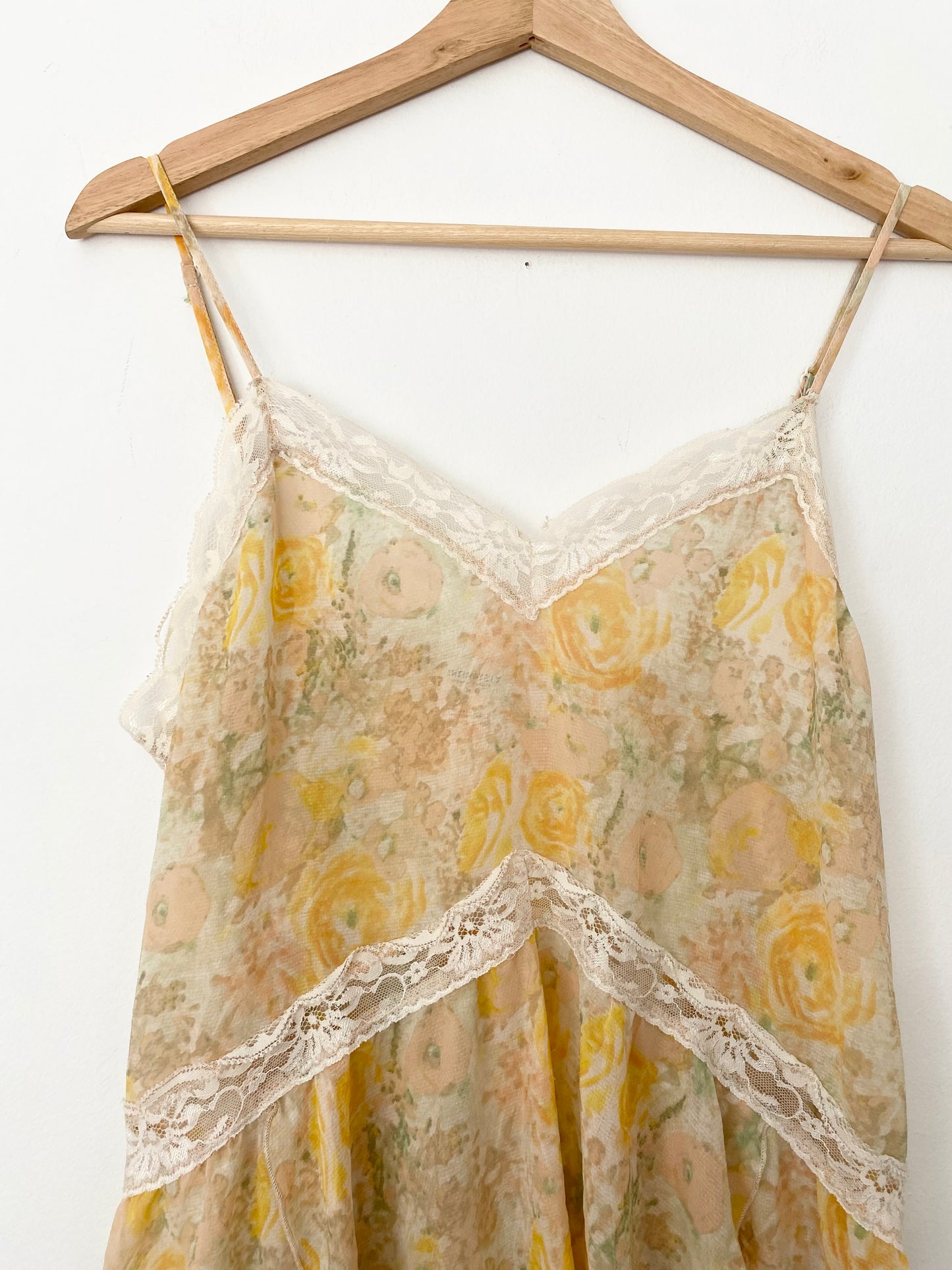 Tunique fleurie en dentelle transparente Free People Medium