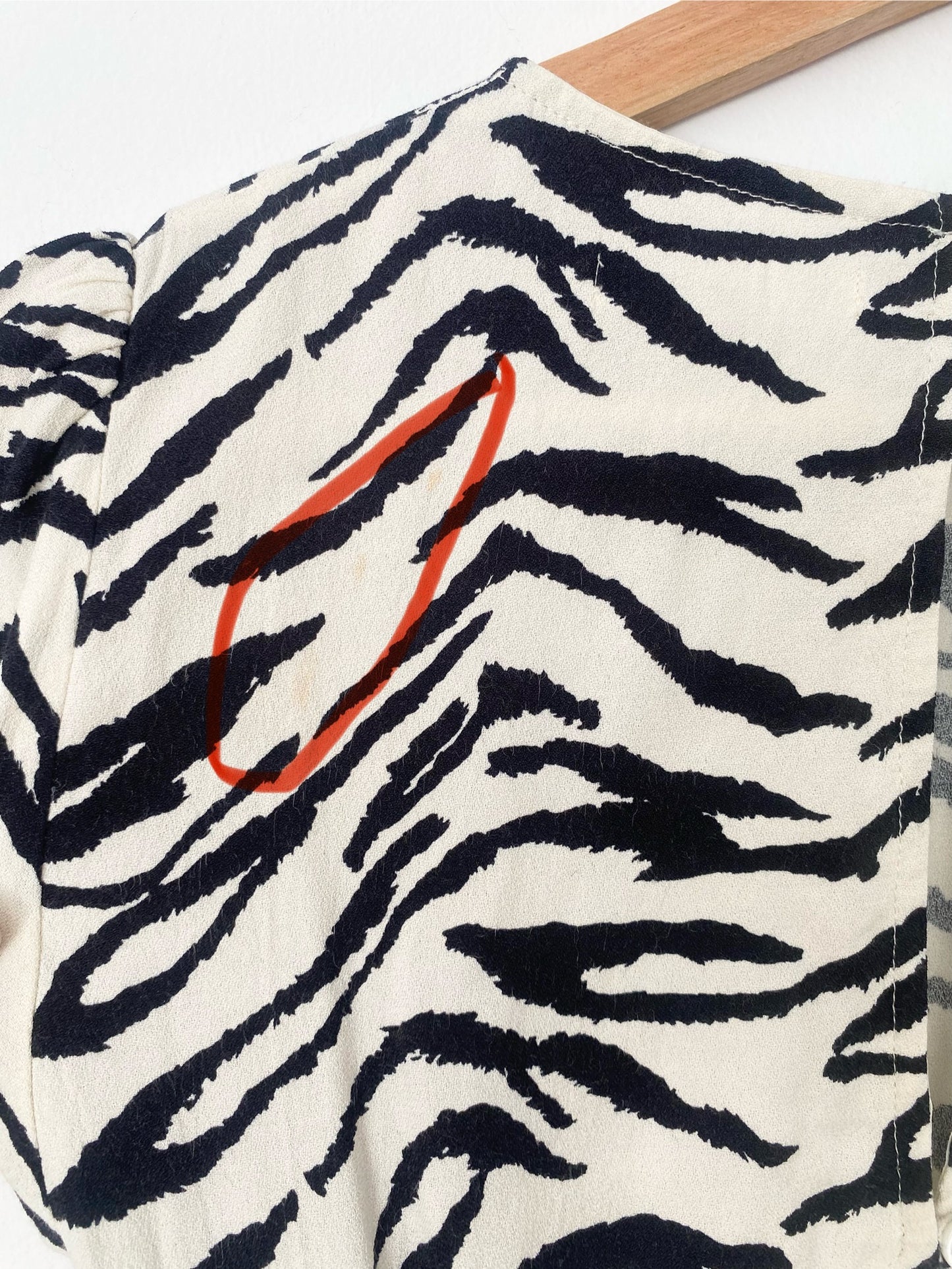 Reformation lena zebra dress XS