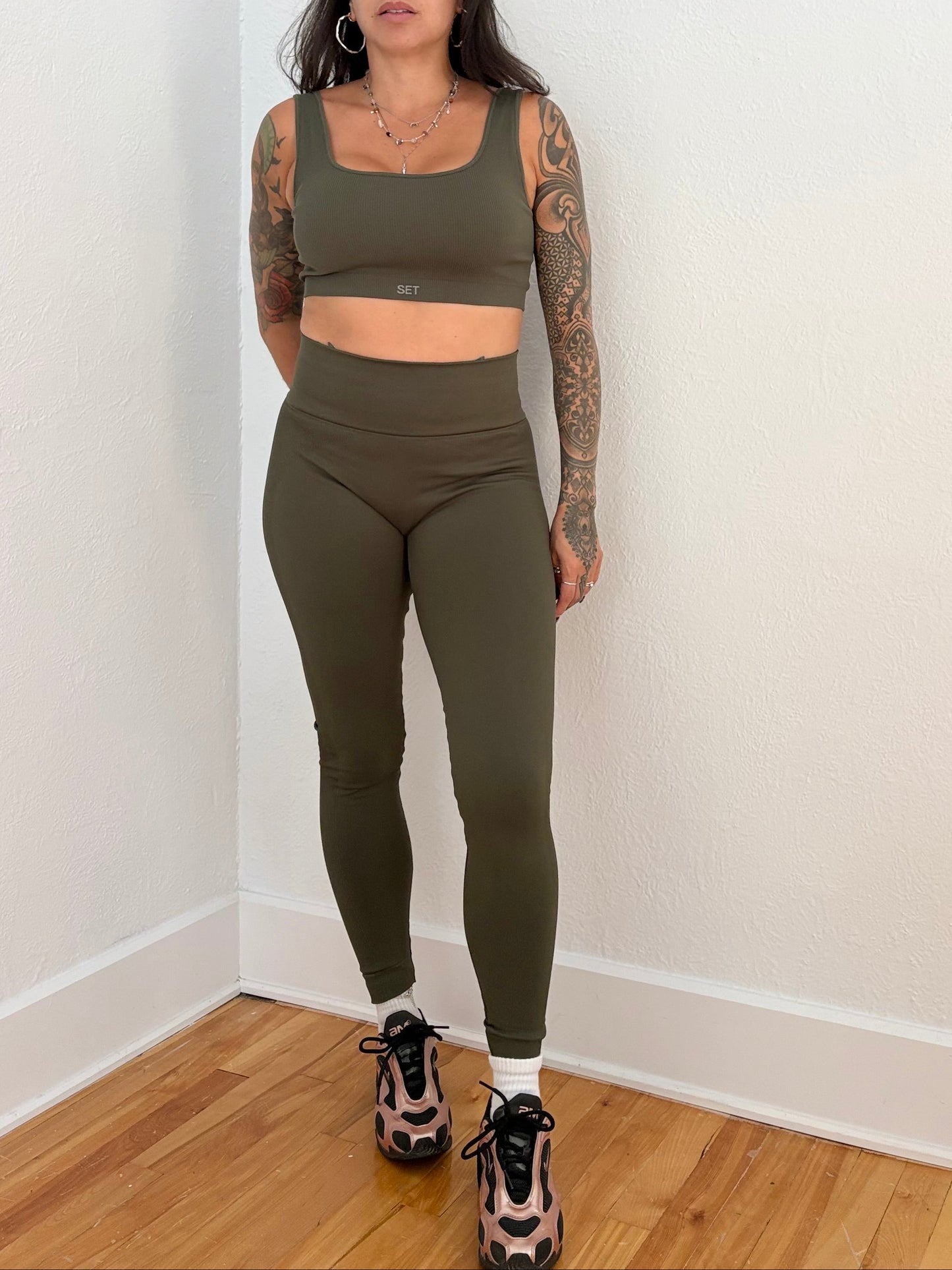 Set Active sculptflex legging & bra set Large