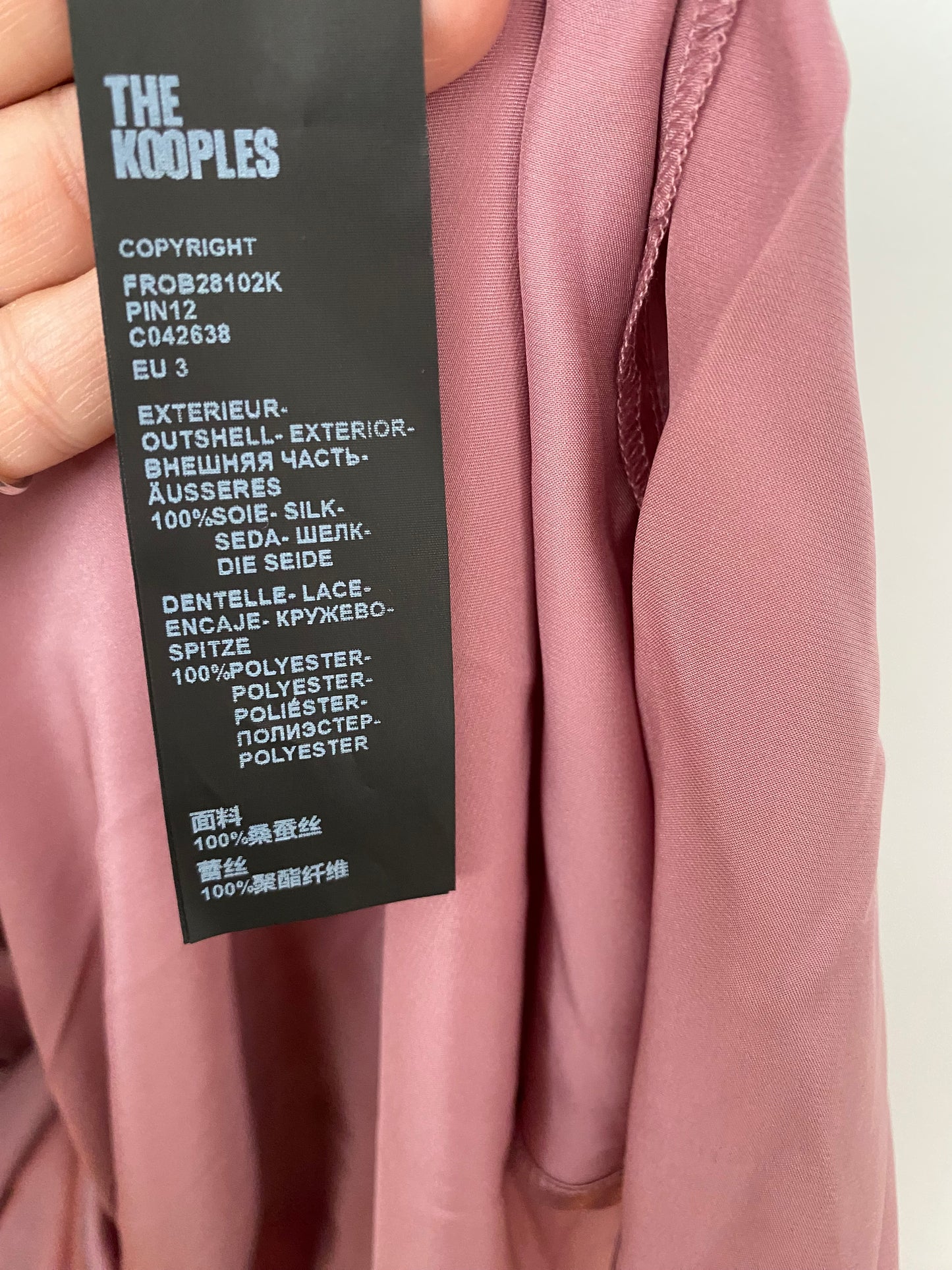 The kooples silk cut-out midi dress Large