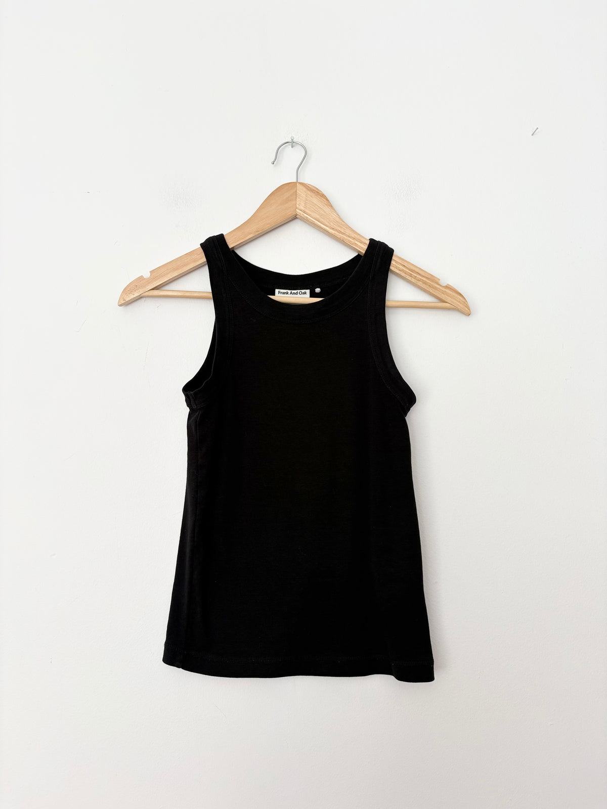 Débardeur Frank & Oak en coton côtelé noir, taille S