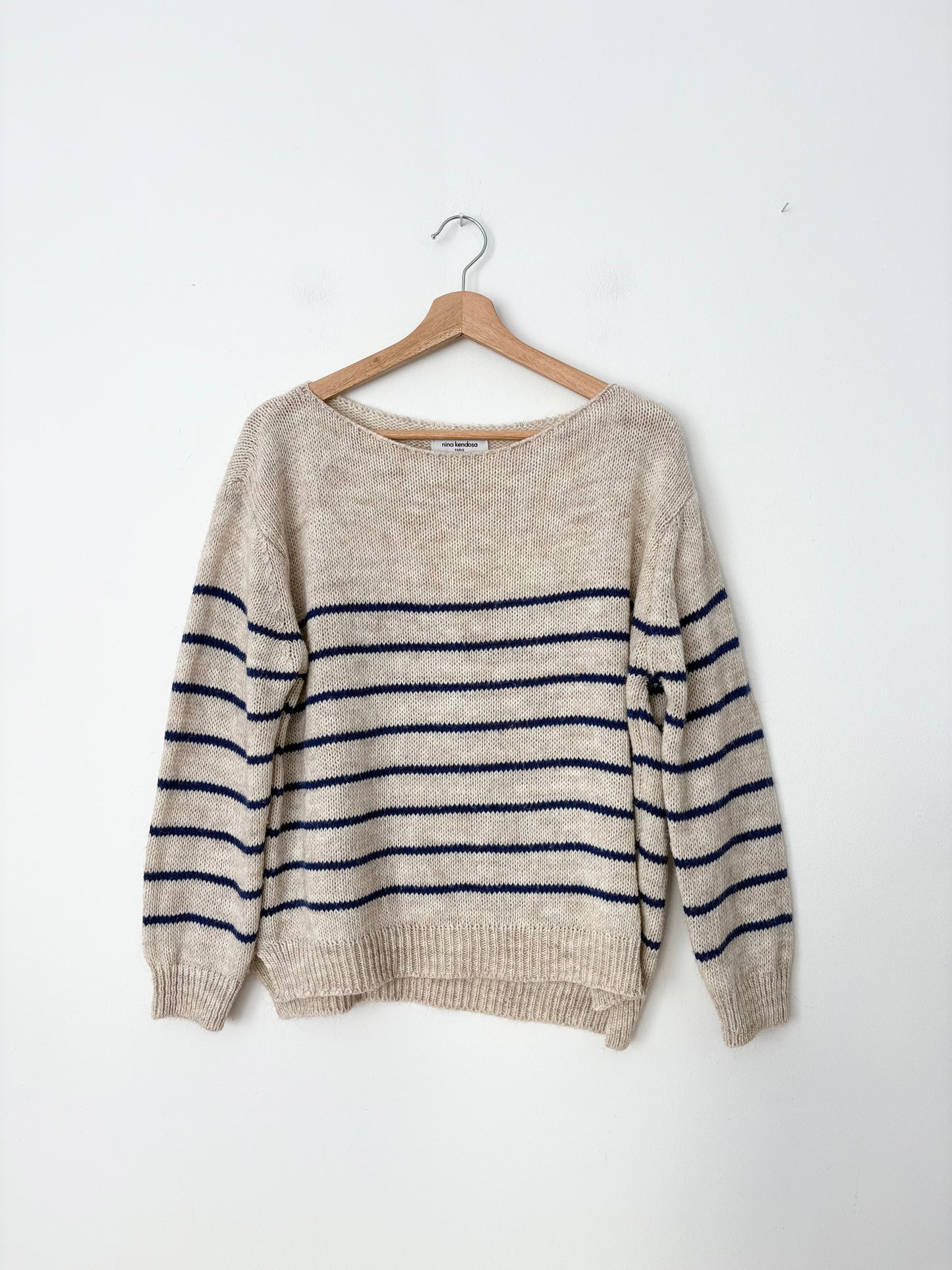 Pull rayé Nina Kendosa Wladimir style pêcheur, taille S/M