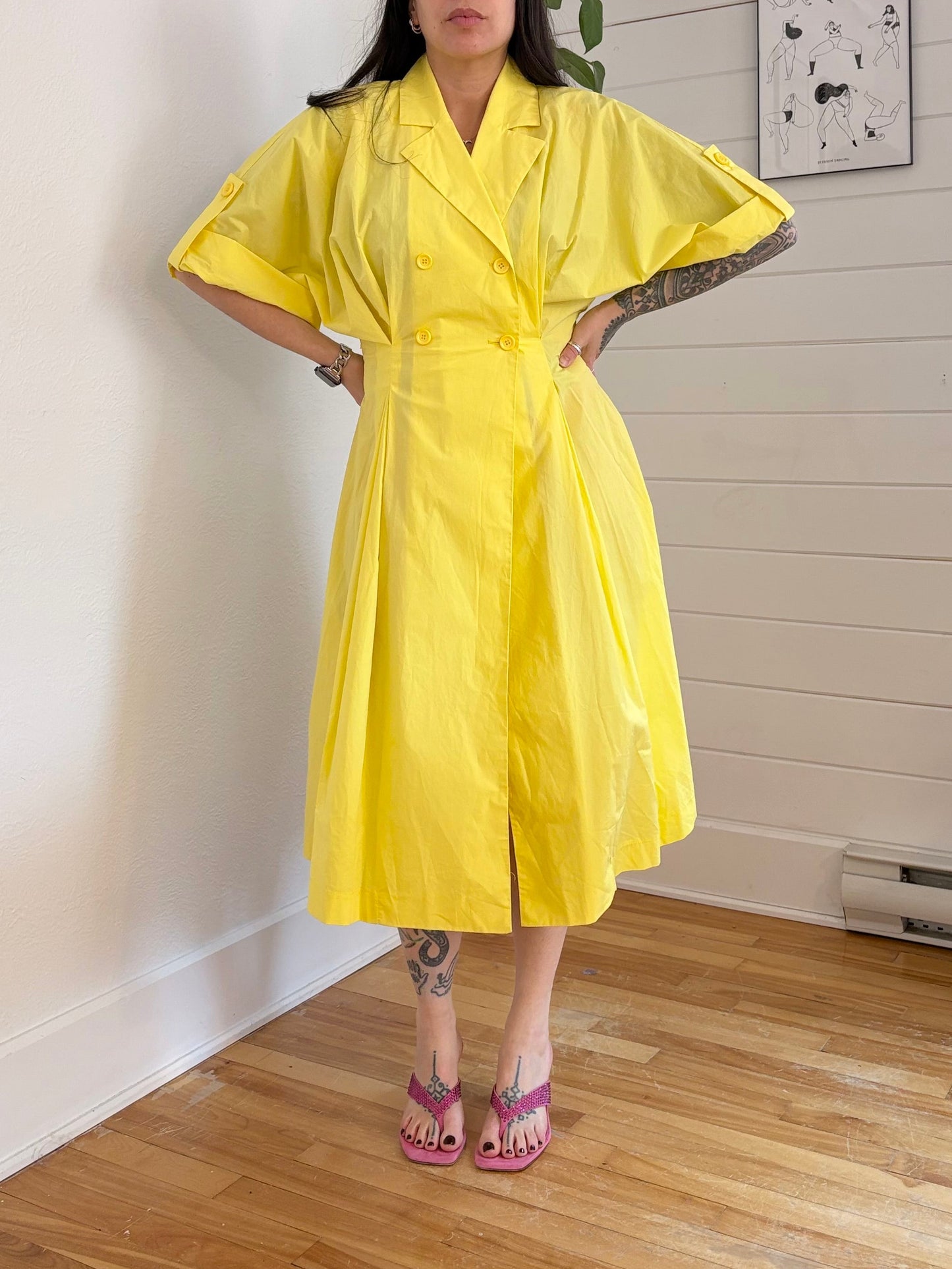 Robe trench jaune impériale taille S