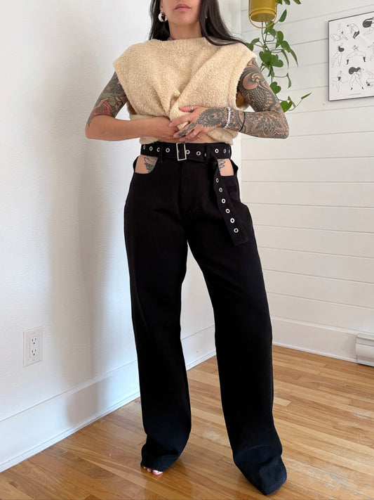 Weworewhat high rise cut out denim W27/28