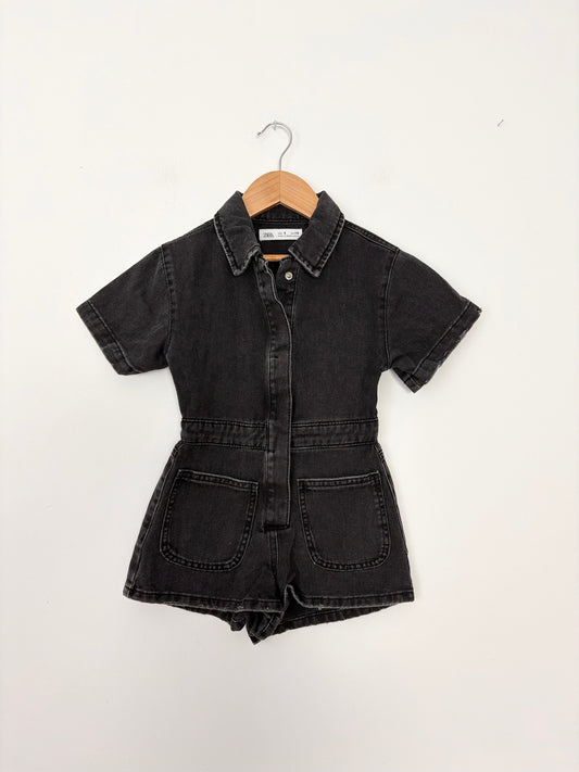 Zara denim short romper 6Y