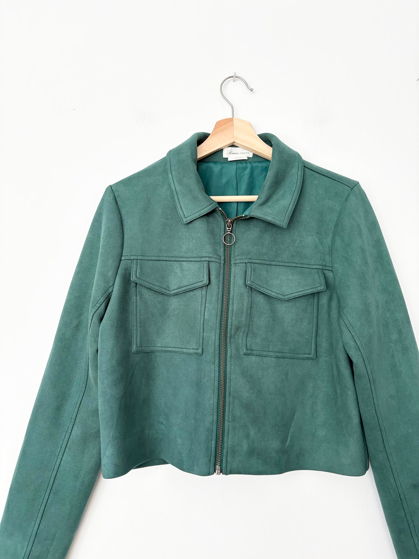 Lovers + Friends Nanette faux suede crop jacket Small