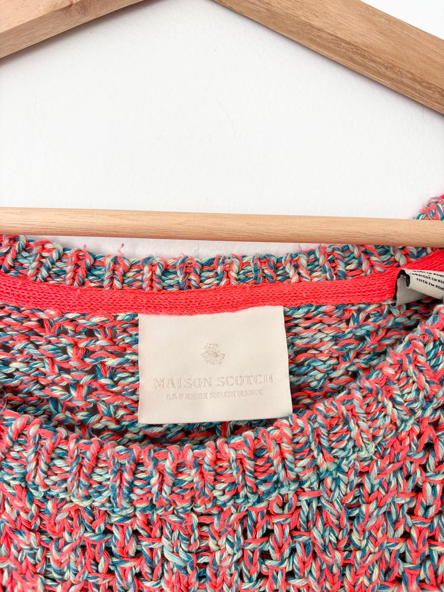 Maison scotch rainbow knit pullover M/L