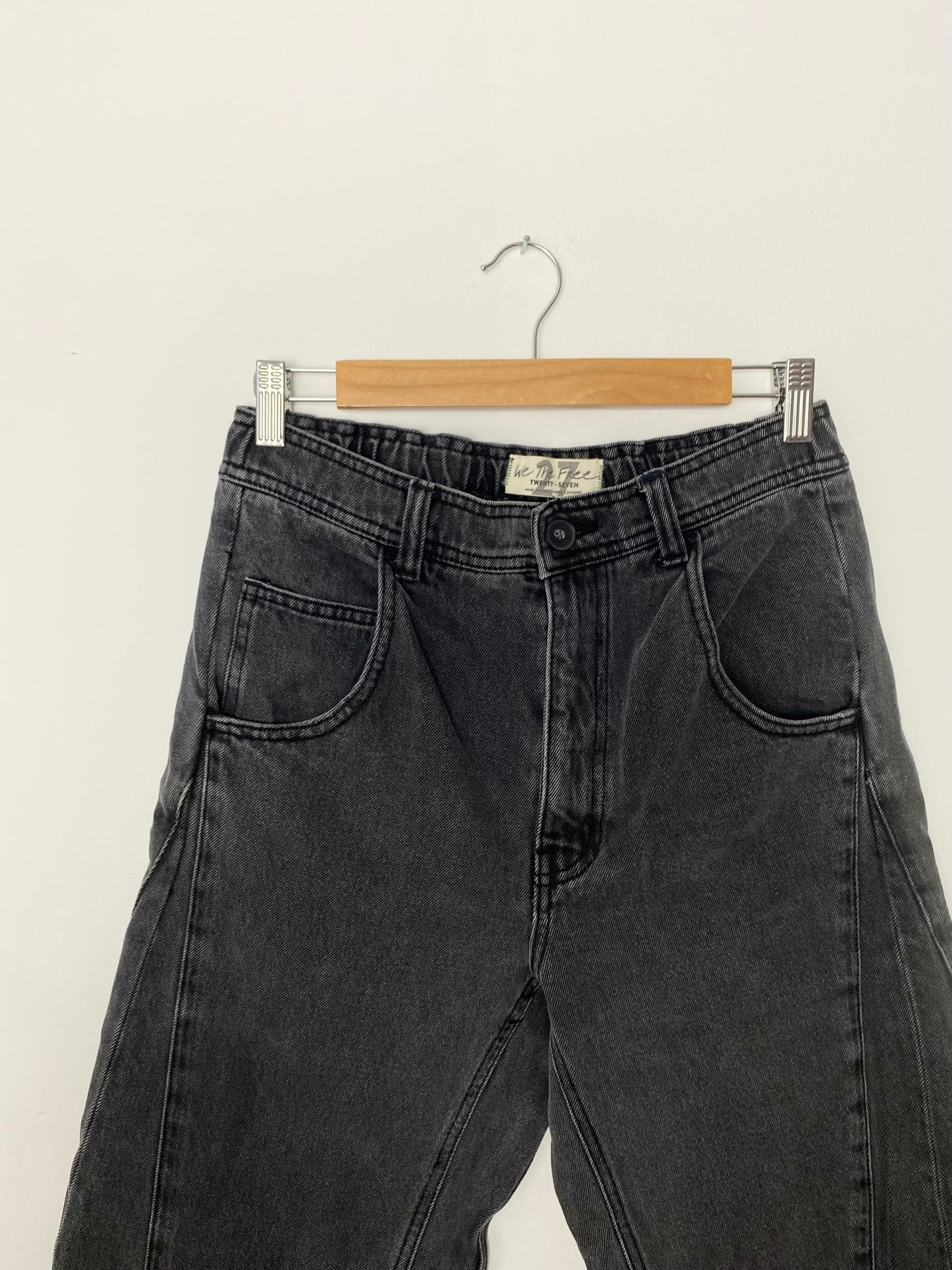 Free people barrel leg jeans