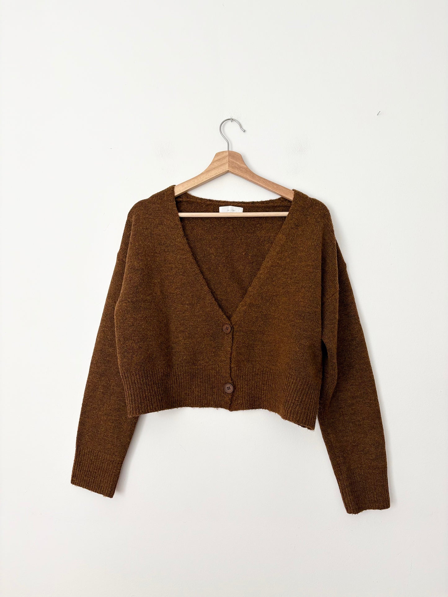 Oak + Fort crop knit cardigan S/M