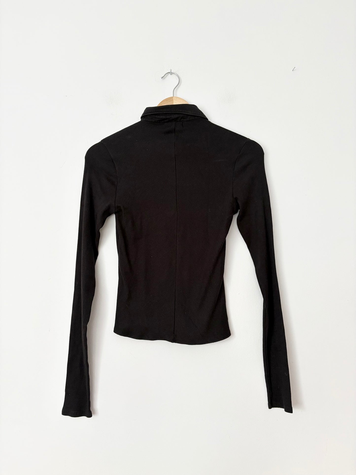 Polo à manches longues côtelé Rag & Bone Essential, taille S