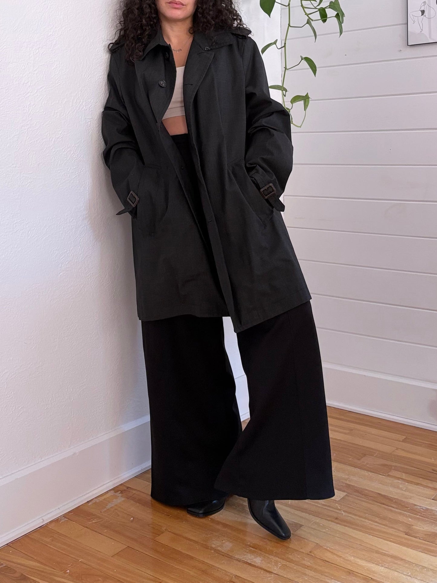 Trench-coat mi-long en laine mélangée Banana Republic, taille XL