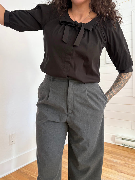 Chemisier Marist à manches courtes et col cravate, taille S