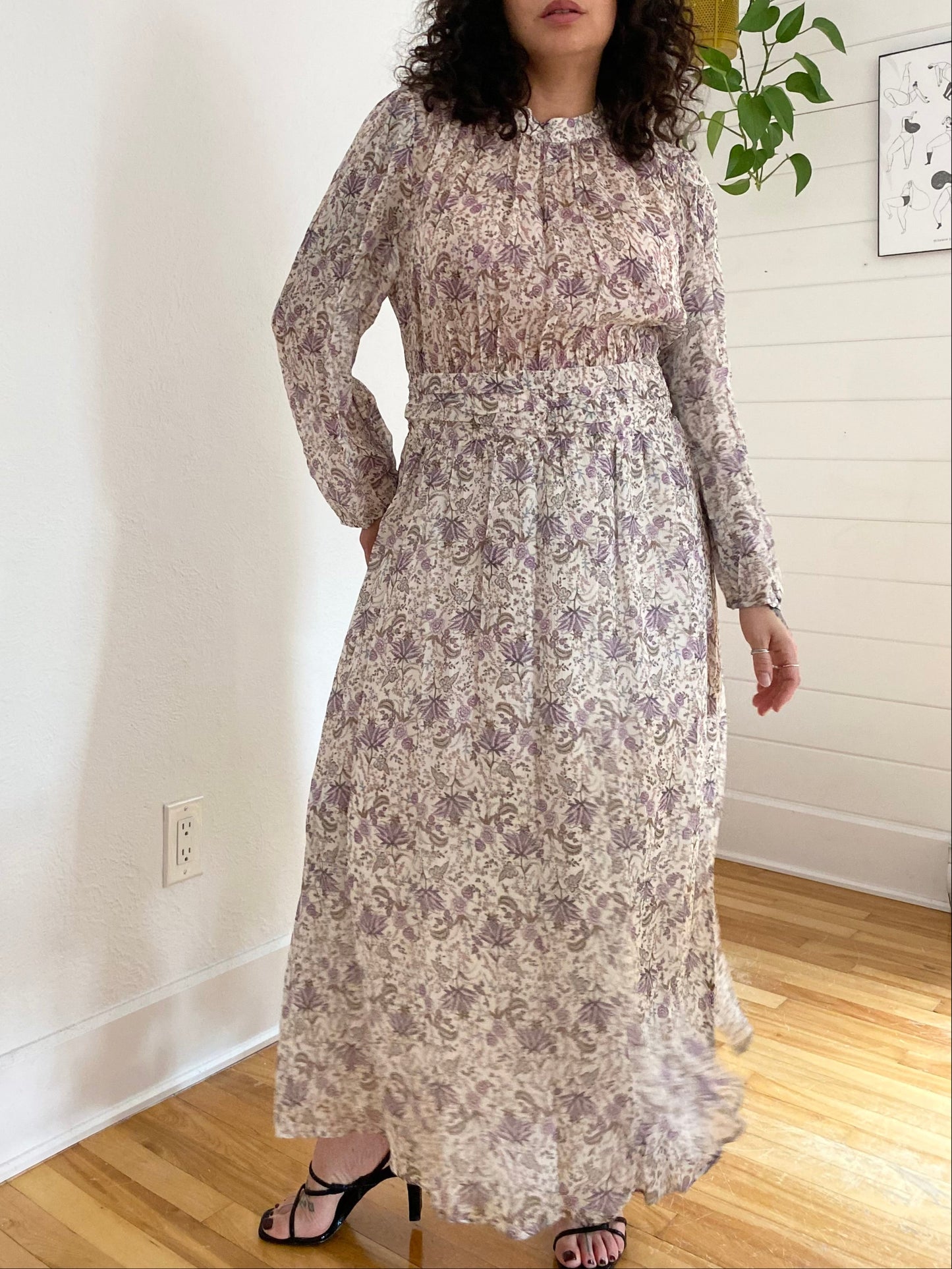 The kooples liberty fields long sleeve maxi dress Large