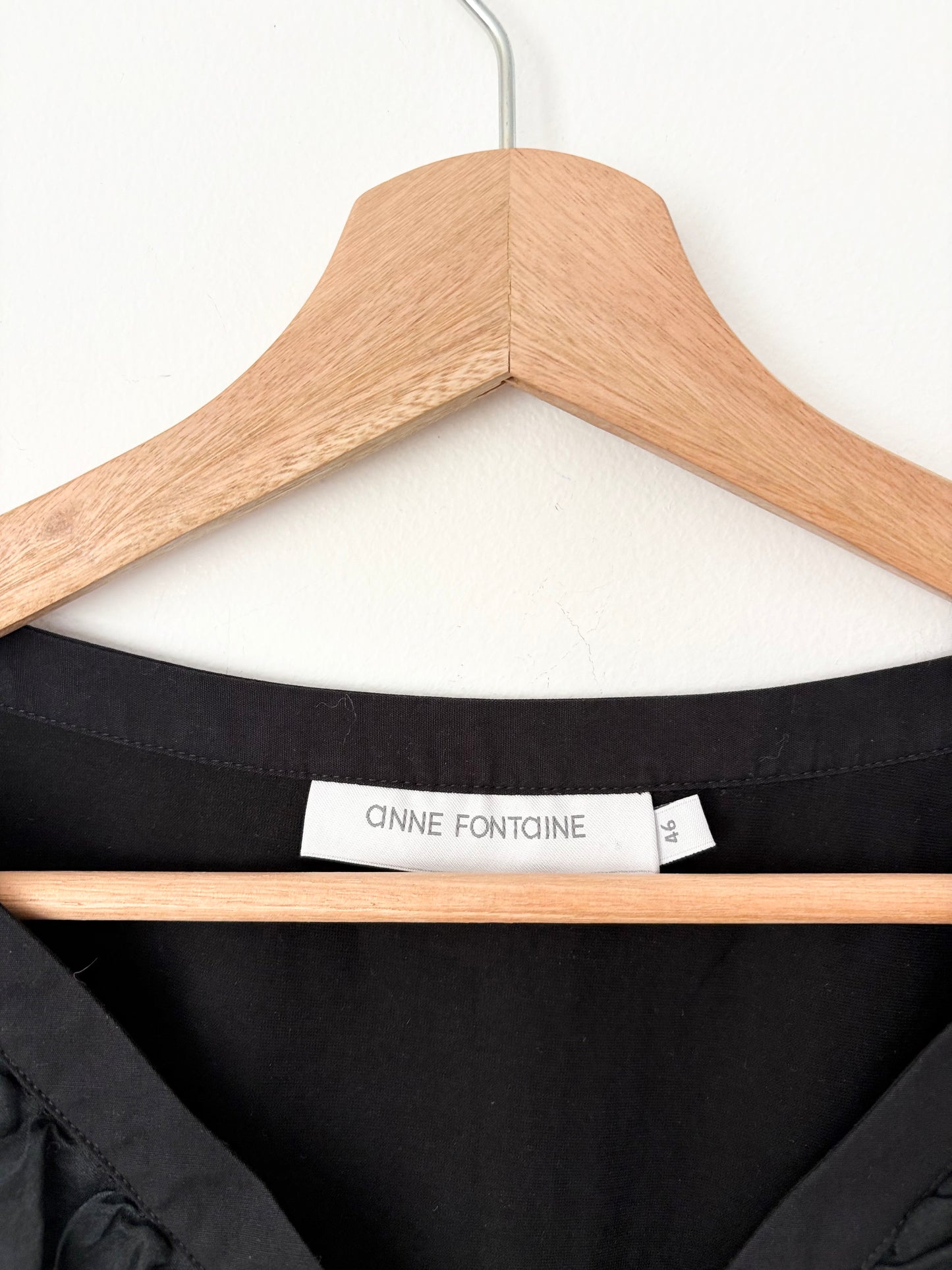 Chemisier Anne Fontaine en soie mélangée, fermeture éclair sur le devant, taille L