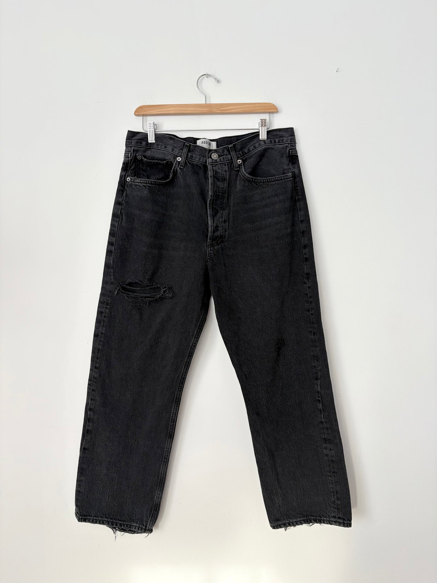 Agolde black 90s crop denim W30/31
