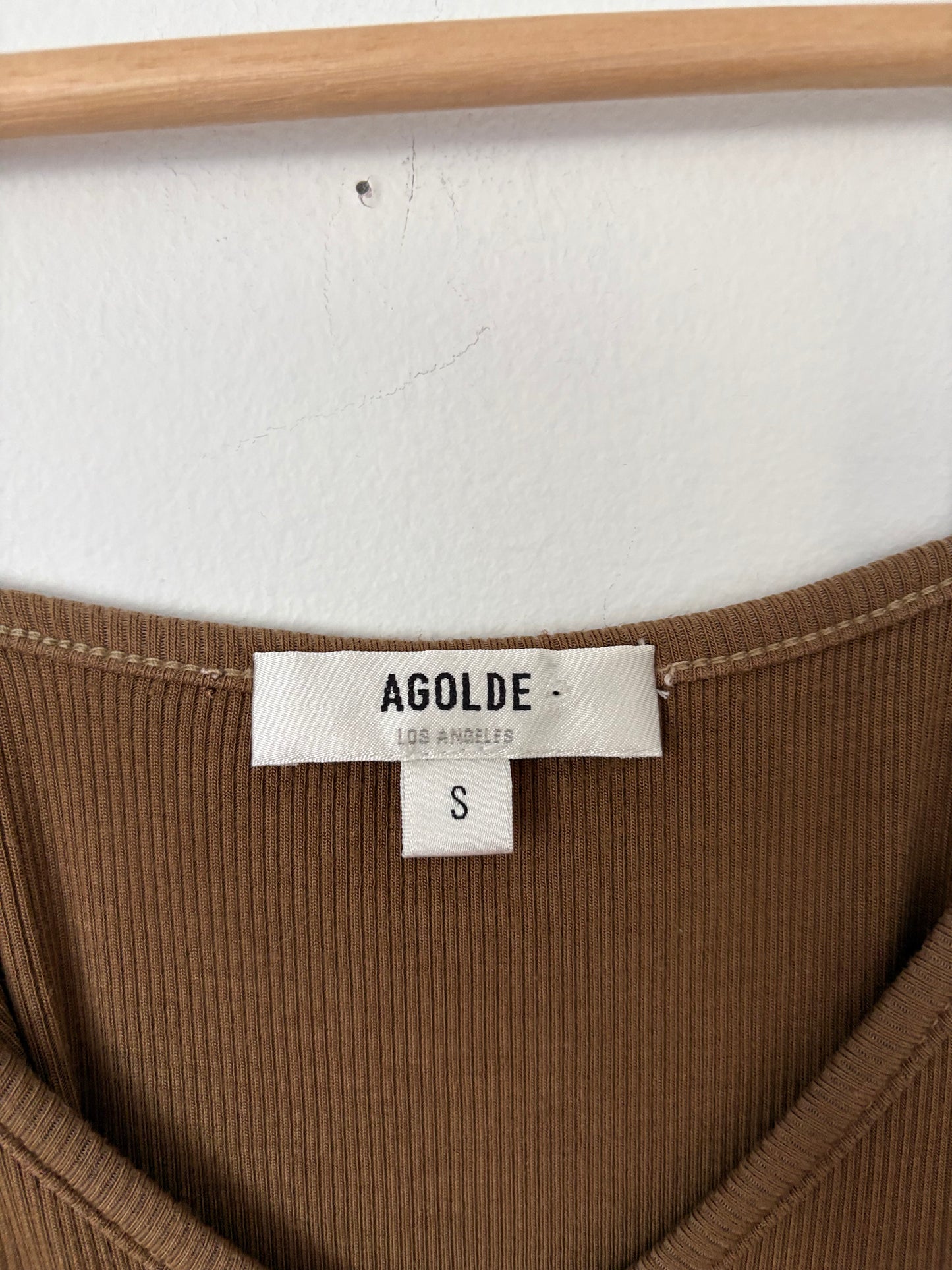Agolde spaghetti ribbed bodysuit Small