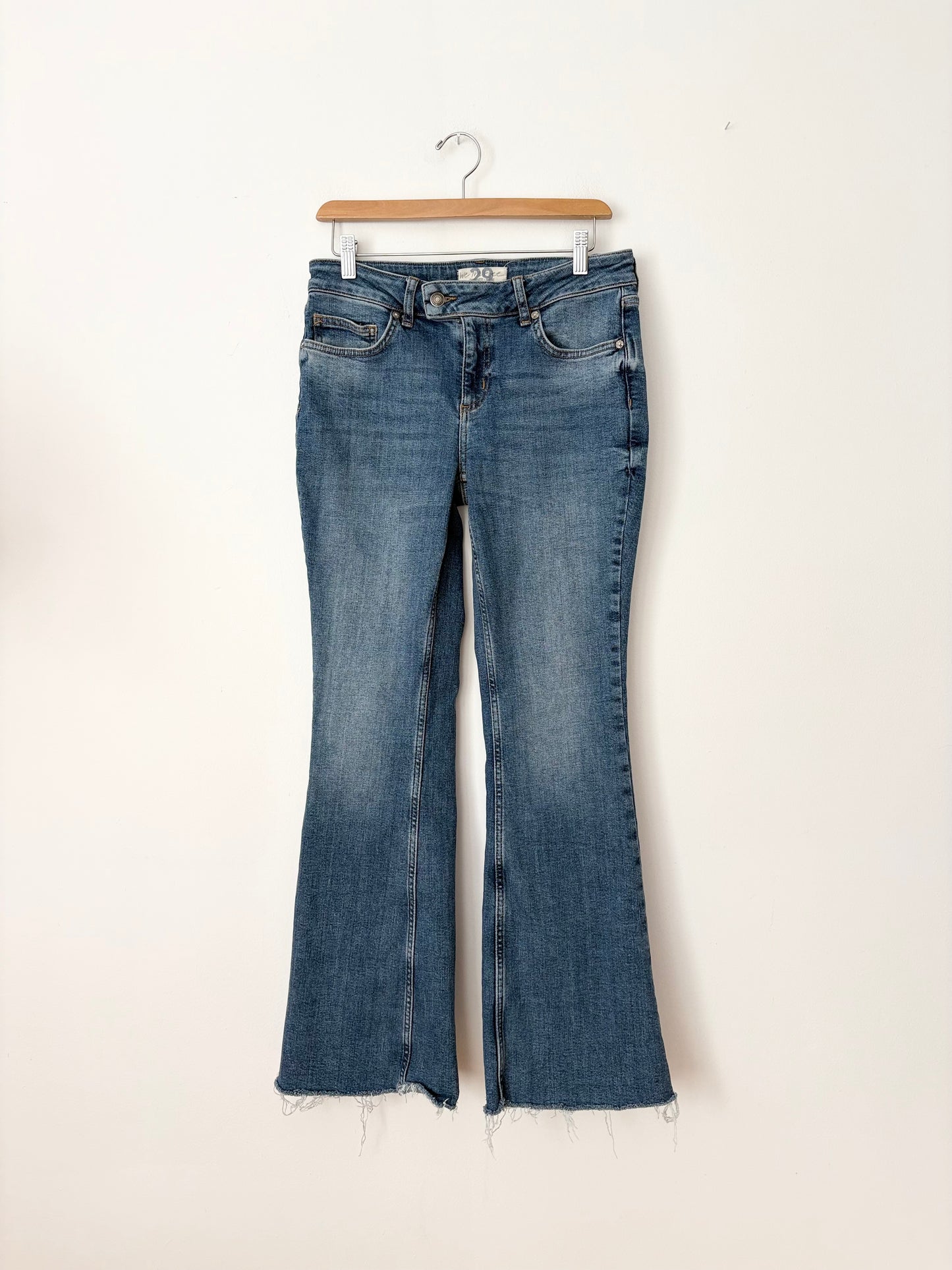 Jean patte d'éléphant taille basse Free People W29